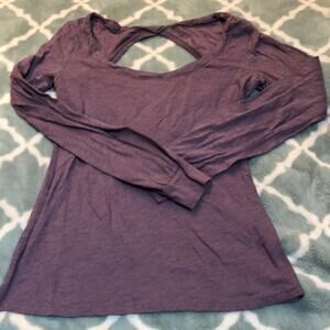 Eyeshadow‎ purple peek a boo back long sleeve 100% cotton size XL